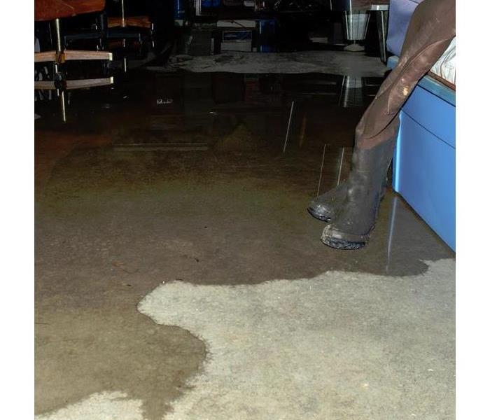flooded basement of a house